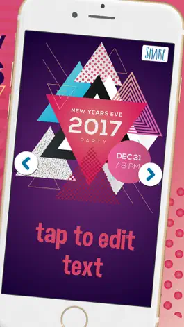 Game screenshot New Year Party Invitations 2017 – Cards Maker apk
