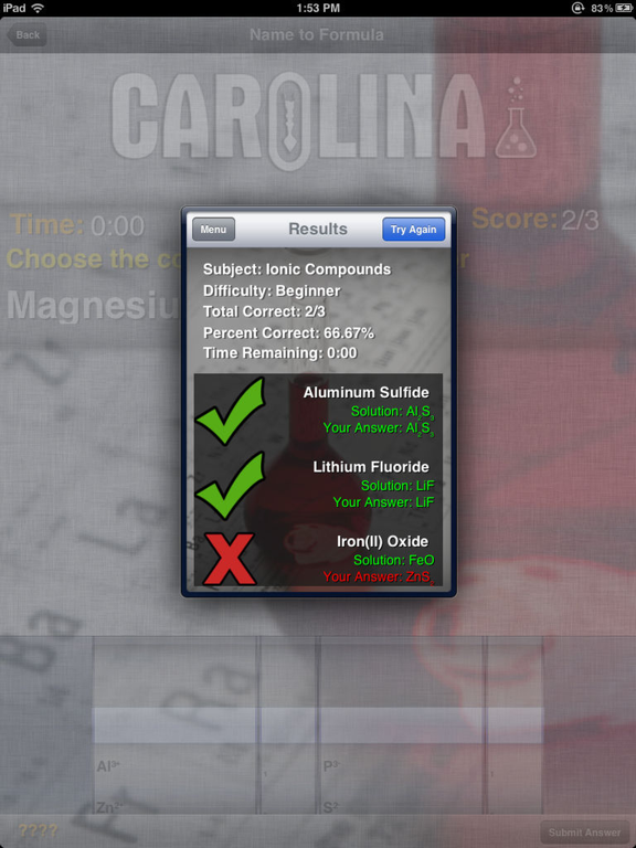 Screenshot #6 pour Chemistry Formula Practice Free