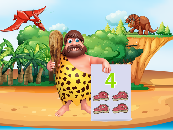 Caveman Kids Math 1 iPad screenshot