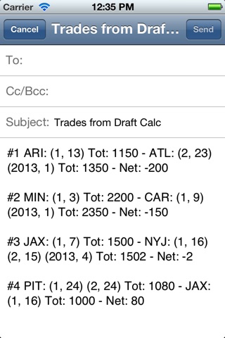 Draft Calc screenshot 4