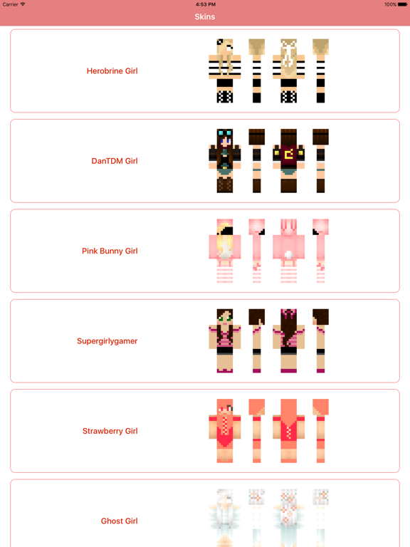 Girl Skins for MCPE - Skin Parlor for Minecraft PEのおすすめ画像3