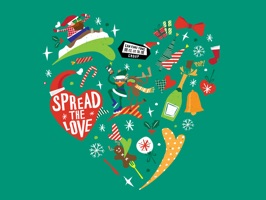 Spread the Love Christmas Stickers