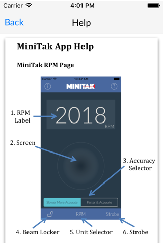 MiniTak Laser Tachometer to Measure RPM screenshot 4