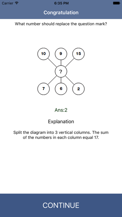 Math Puzzles 1 iPhone screenshot