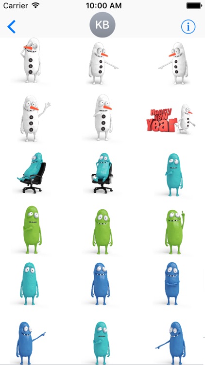 SnowMan Stickers emoji 3d animated Smileys Buddy screenshot-4