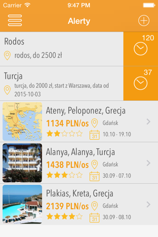 TravelAlert - last minute screenshot 3