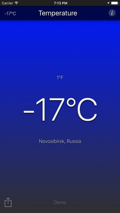 Temperature App Screenshot