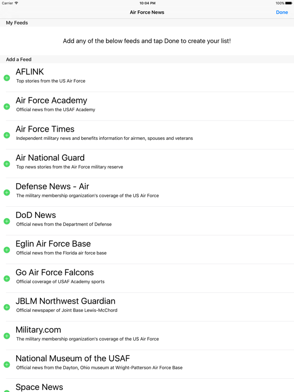 Screenshot #6 pour Air Force News - A News Reader for Members, Veterans, and Family of the US Air Force