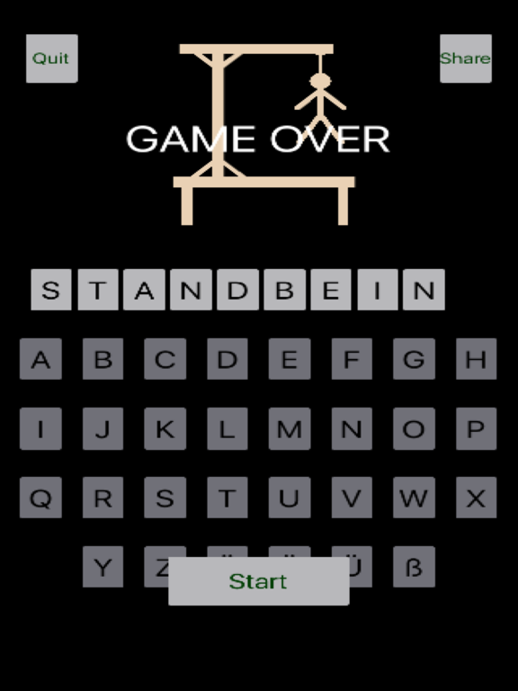 Simple German Hangman iPad screenshot