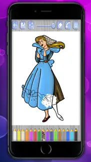 How to cancel & delete paint cinderella drawing in princess coloring book 4