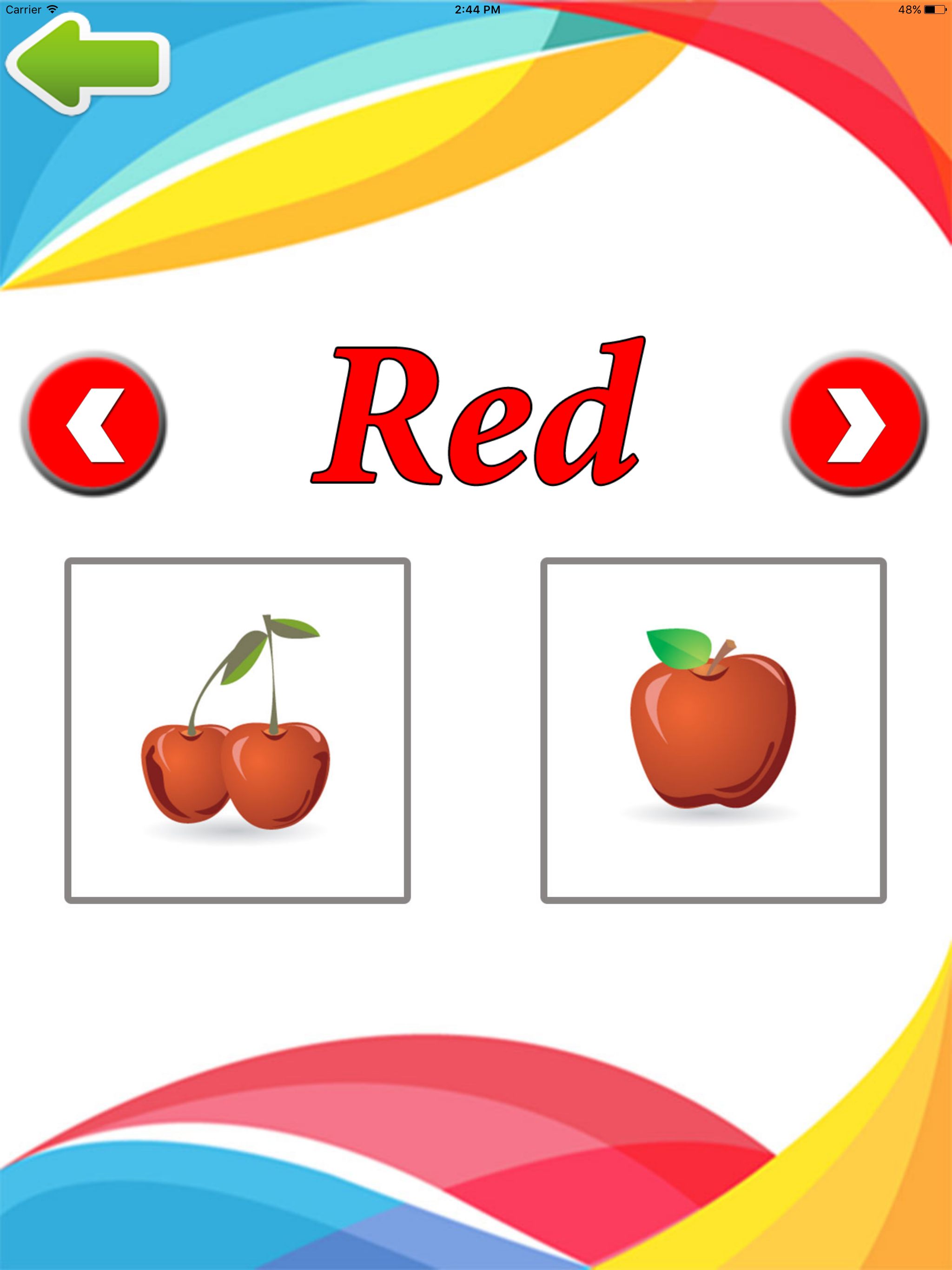 Learning colors to kids