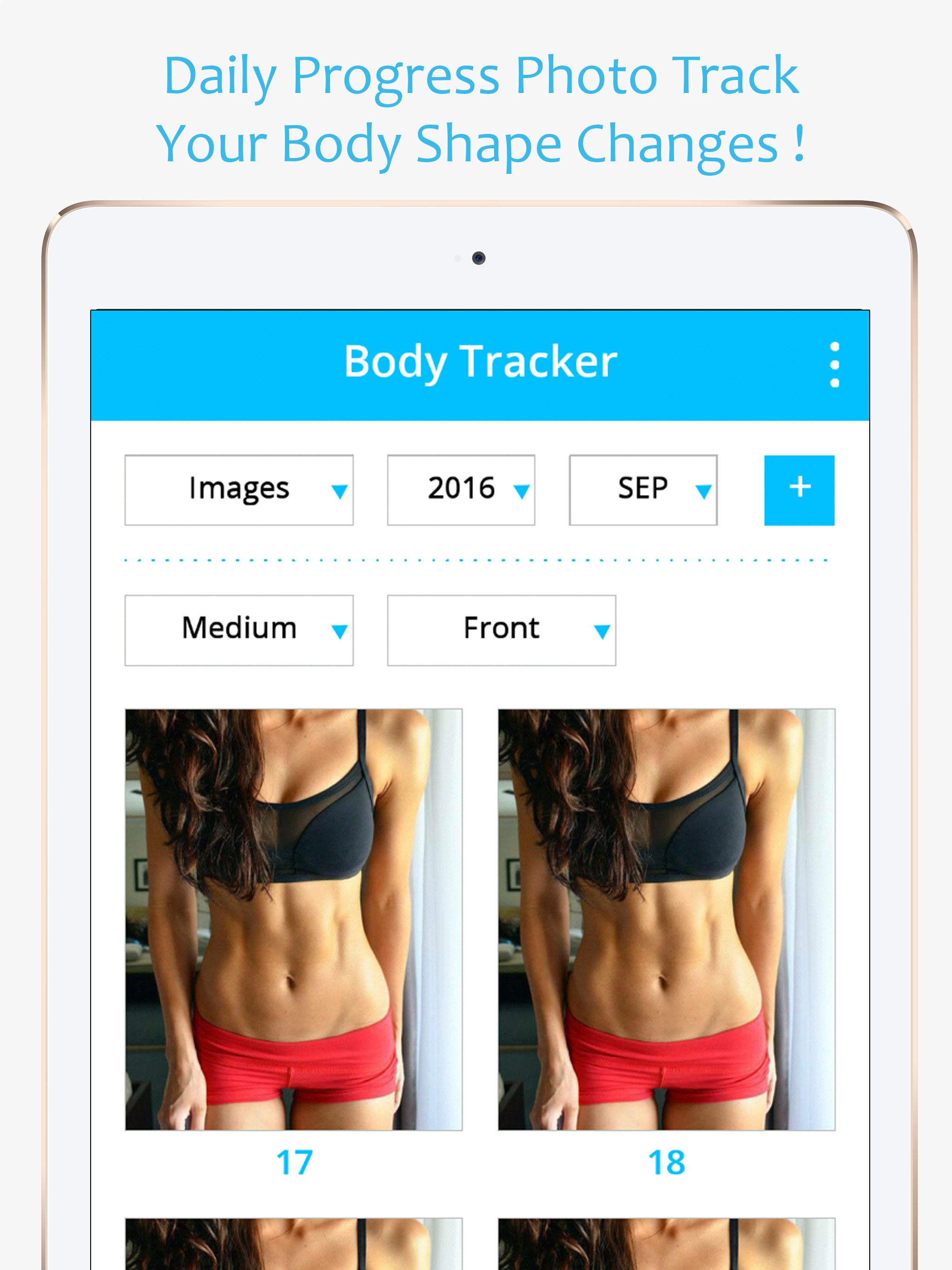 Body Fit Progress Tracker - Photo & Measurements