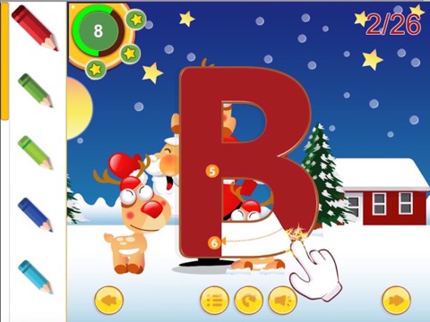 abc アルファベット 英語 サンタクロース フリーゲーム ために 赤ちゃん そして カードのおすすめ画像2