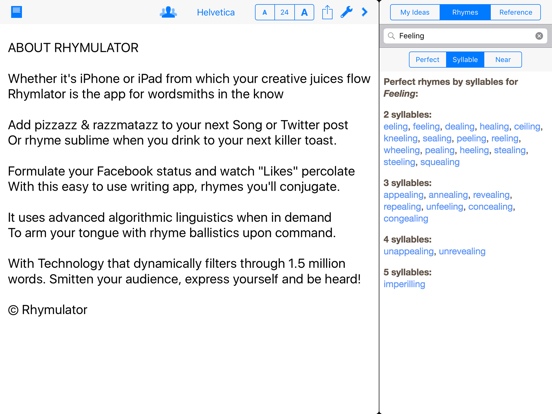 Screenshot #4 pour Rhymulator Rhyme Book + Editor