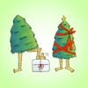 Happy Christmas Tree Stickers