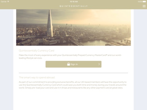 Quintessentially Currency Card screenshot 2