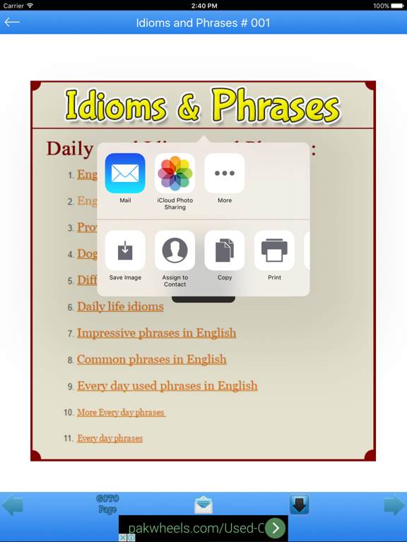 Screenshot #6 pour Apprendre l'anglais Idiomes et Phrases