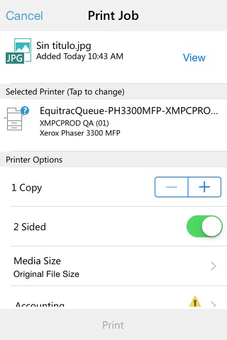 Xerox Print Portal MobileIron screenshot 4