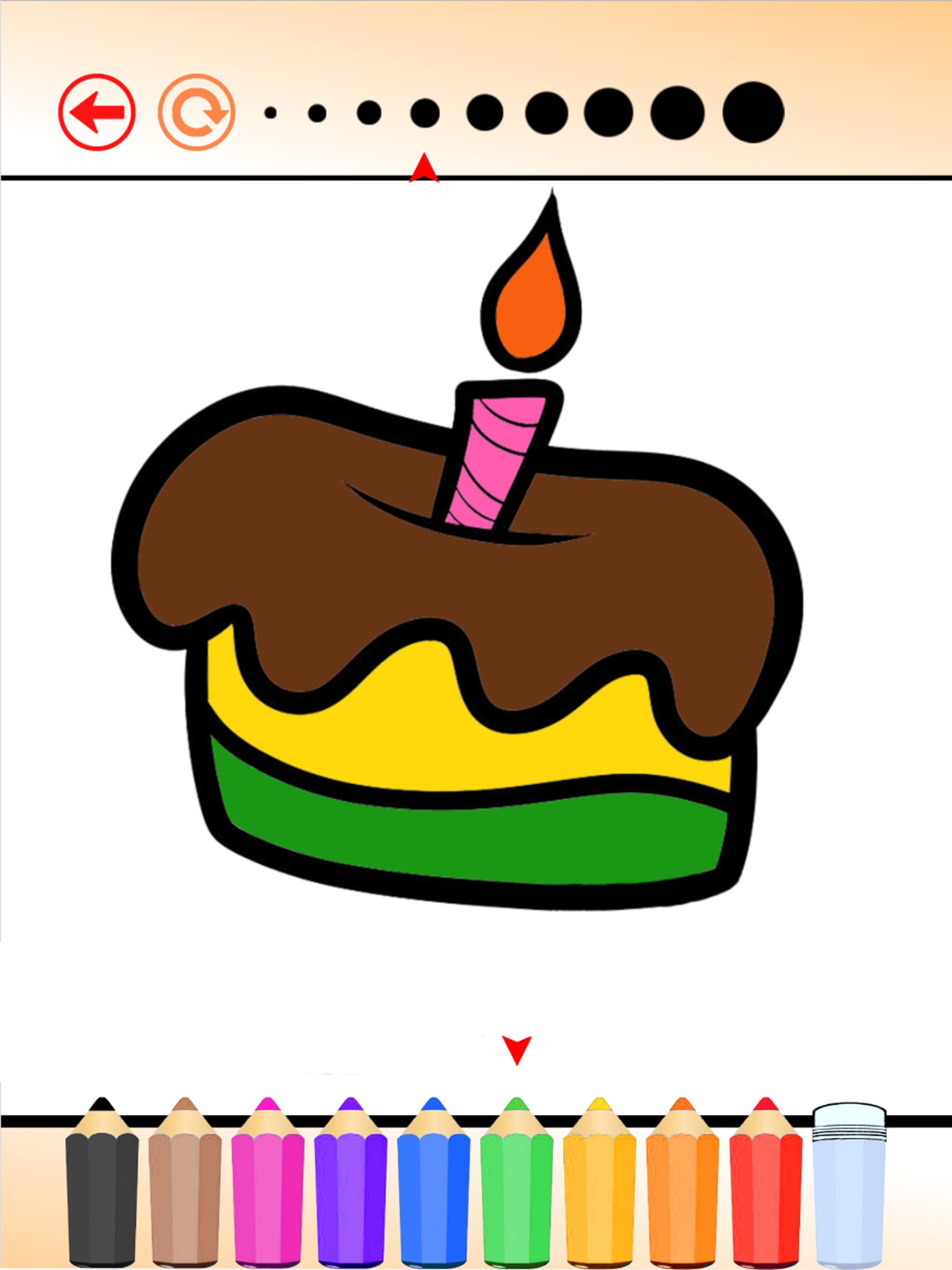 Cupcake Coloring Book HD: Learn to draw and color a cake, free games for children