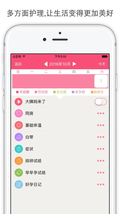 月经经期表 - 女性生理备孕健康助手