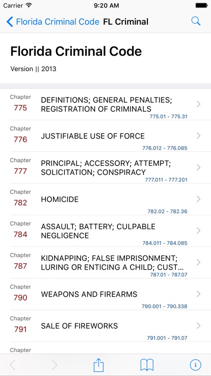 FL Criminal Code (LawStack's Florida Law/Statutes)