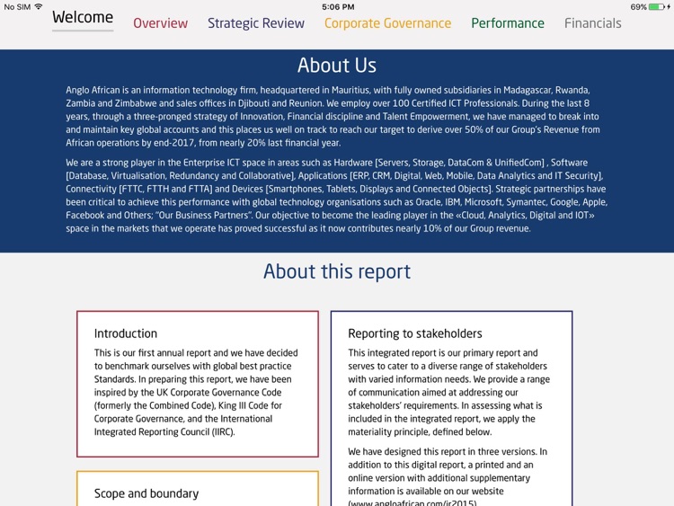 Anglo African Integrated Report 2015