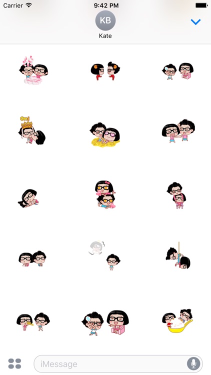 Couple Hana - I love you animated stickers pack