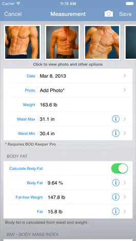 Game screenshot BOD Keeper Free - Body Fat Calculator & Tracker hack