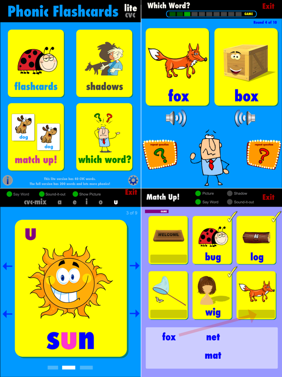 Screenshot #1 for Phonic Flashcards lite CVC