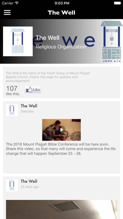 The Well | Mt Pisgah Baptist Church