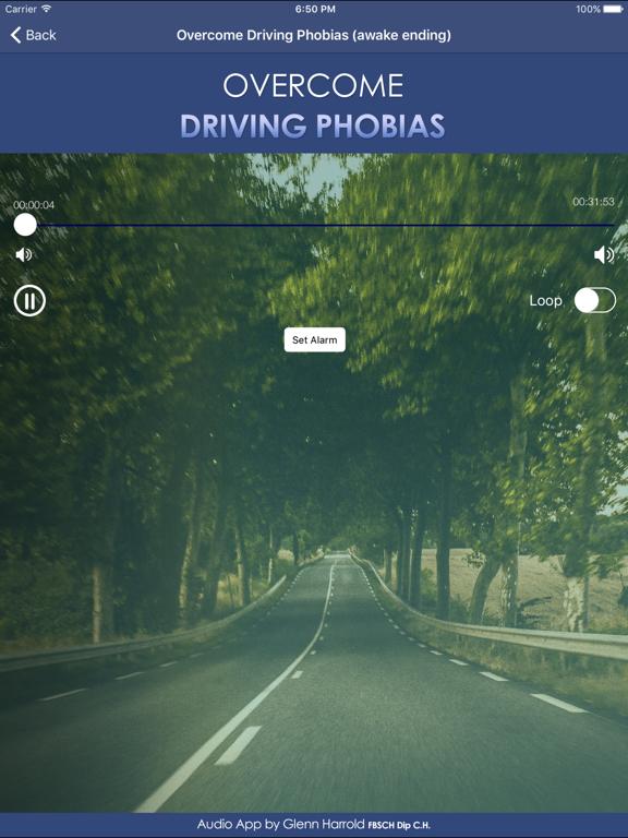 Overcome Driving Phobias Hypnosis by Glenn Harrold iPad screenshot 4 - Lifestyle app