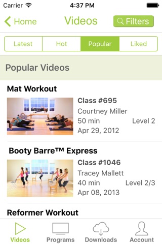 Pilates Anytime Workouts screenshot 2