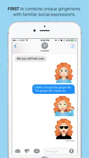 gingermoji - redhead emoji stickers for imessage iphone screenshot 3