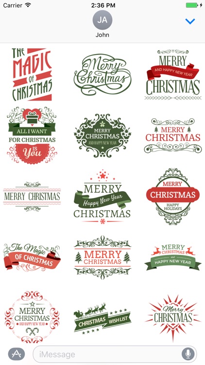 Merry christmas badges - Fx Sticker