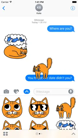 Game screenshot Orange Cat Stickers apk