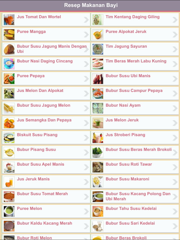 Resep Masakan Bayi