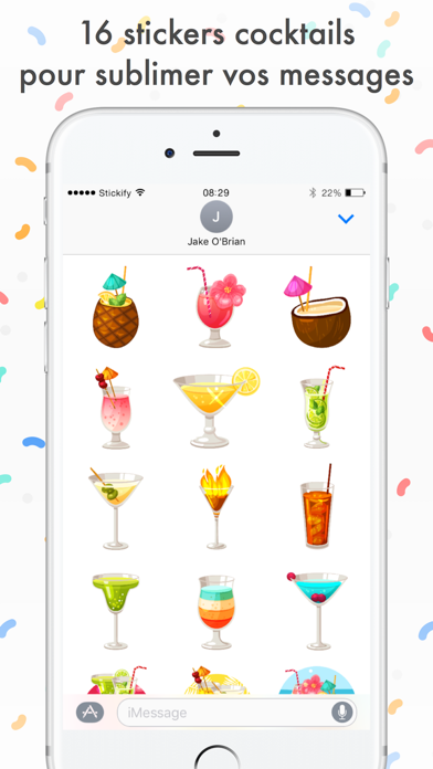 Screenshot #1 pour Cocktails - Stickers Cocktail by Stickify®