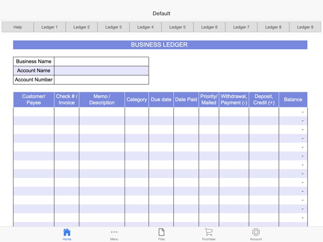 business ledger