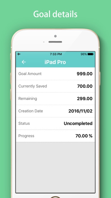 Screenshot #3 pour Savings Goals Tracker - Daily Saving Money Box