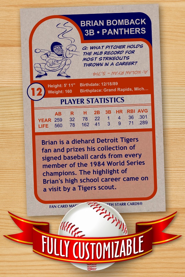 Baseball Card Maker (Ad Free) — Make Your Own Custom Baseball Cards with Starr Cards screenshot 2