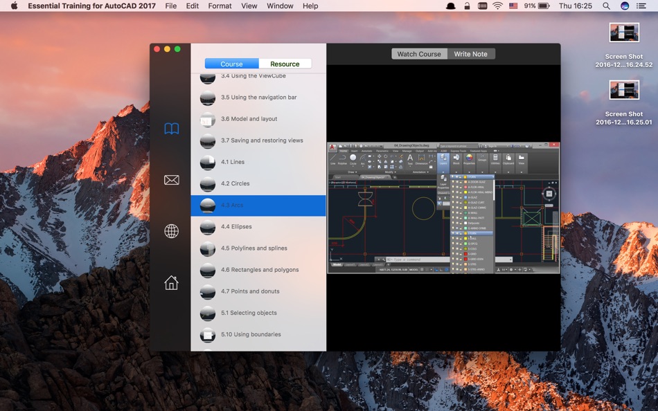 #3. Essential Training for AutoCAD 2017 (macOS) 게시자: 君 许