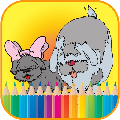 Dog And Puppy Coloring Book For Kids icon