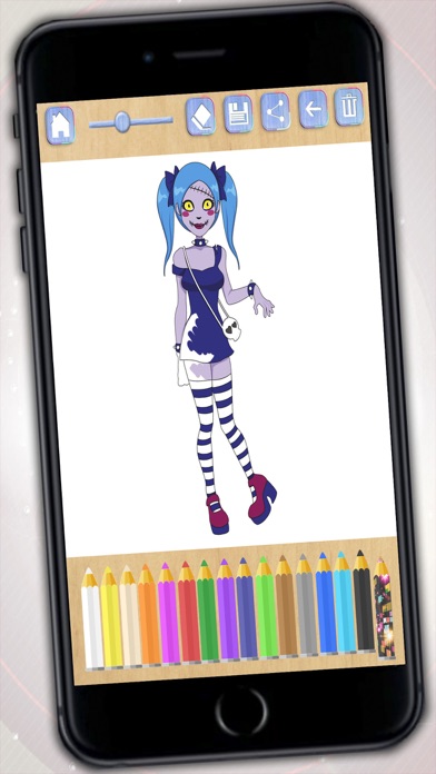 Screenshot #1 pour Peinture couleur et zombies - Zombie livre de coloriage pour les garçons et les filles