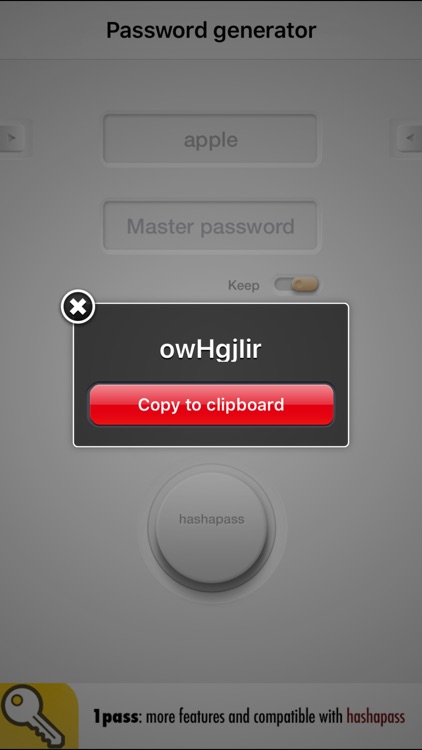 Hashapass for iPhone