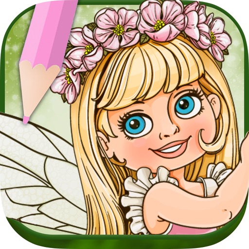 Fairies Coloring Book - Paint princesses tales Icon