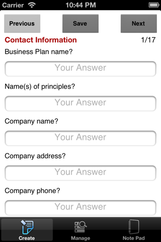 Business Plan Writer screenshot 2