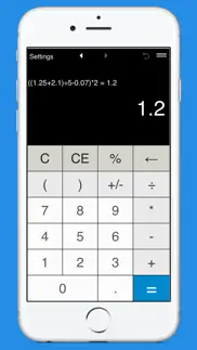 calculator with parentheses iphone screenshot 1