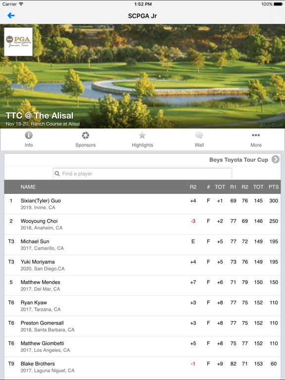 Screenshot #6 pour SCPGA Junior Tour