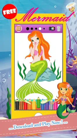 Game screenshot Mermaid Coloring Book Paint Games Free For Kids 2 hack