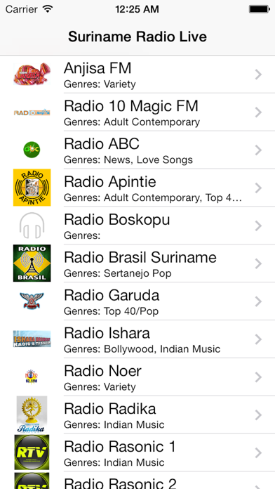 Screenshot #1 pour Suriname Radio Live Player (Paramaribo / Dutch)